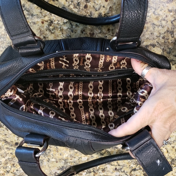 Tignanello Black Hand Bag 8" x 14" - Picture 9 of 10